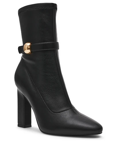 Steve Madden Women's Aroma-b Studded High-Heel Dress Booties