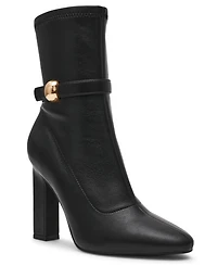 Steve Madden Women's Aroma-b Studded High-Heel Dress Booties