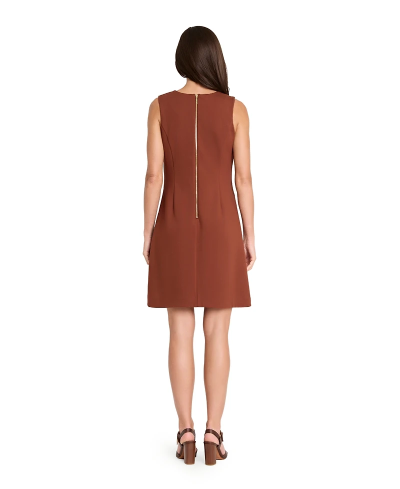 Tahari Asl Women's Sleeveless Bow Detail Dress