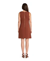 Tahari Asl Women's Sleeveless Bow Detail Dress