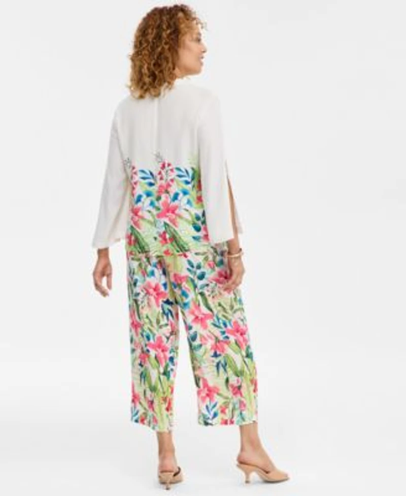 Jm Collection Womens Printed Top Pants Macys Exclusive