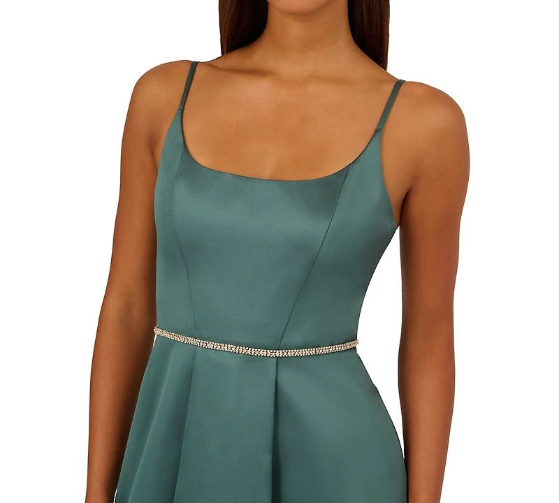 Adrianna Papell Women's Scoop Neck Midi Dress