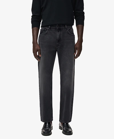 Mango Men's Moby Straight-Fit Dark-Wash Jeans
