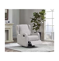 Westwood Design Skylar Fabric Manual Swivel Glider and Recliner in Fawn Gray
