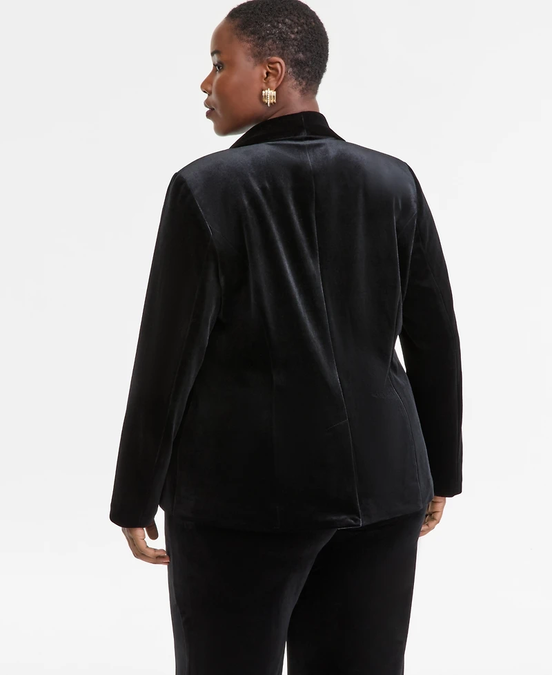 I.n.c. International Concepts Plus Velvet Blazer, Created for Macy's