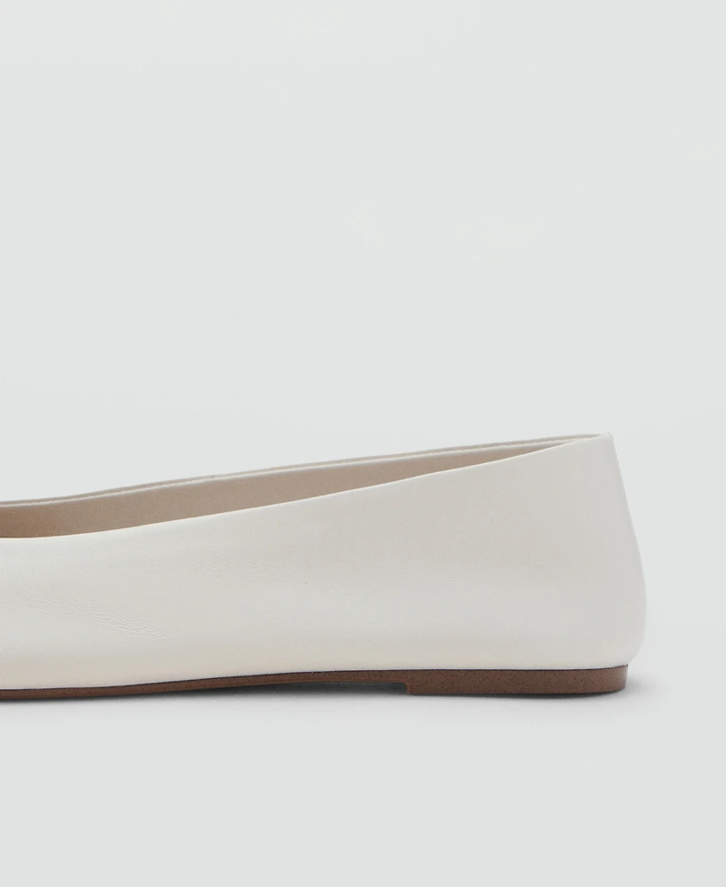 Mango Women's Leather Ballet Flats