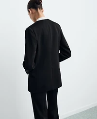 Mango Women's Double-Breasted Suit Jacket