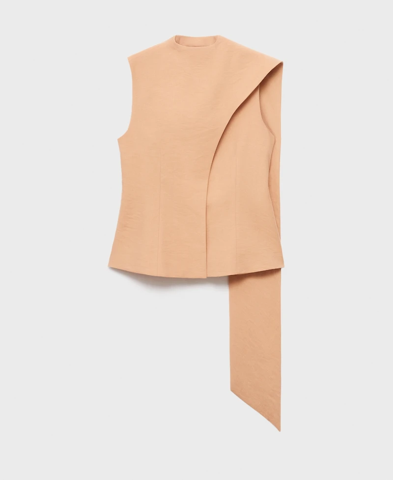 Mango Women's Asymmetrical Foulard Top