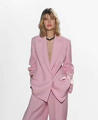 Mango Women's Wide Leg Suit Pants