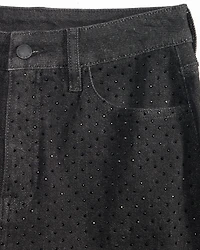 I.n.c. International Concepts Women's High-Rise Wide-Leg Embellished Jeans, Macy's Exclusive