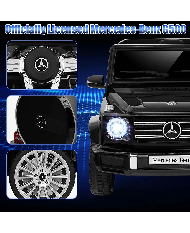 Licensed Mercedes-Benz G500 Kids Ride-on Car 12V Battery Powered Truck Painted
