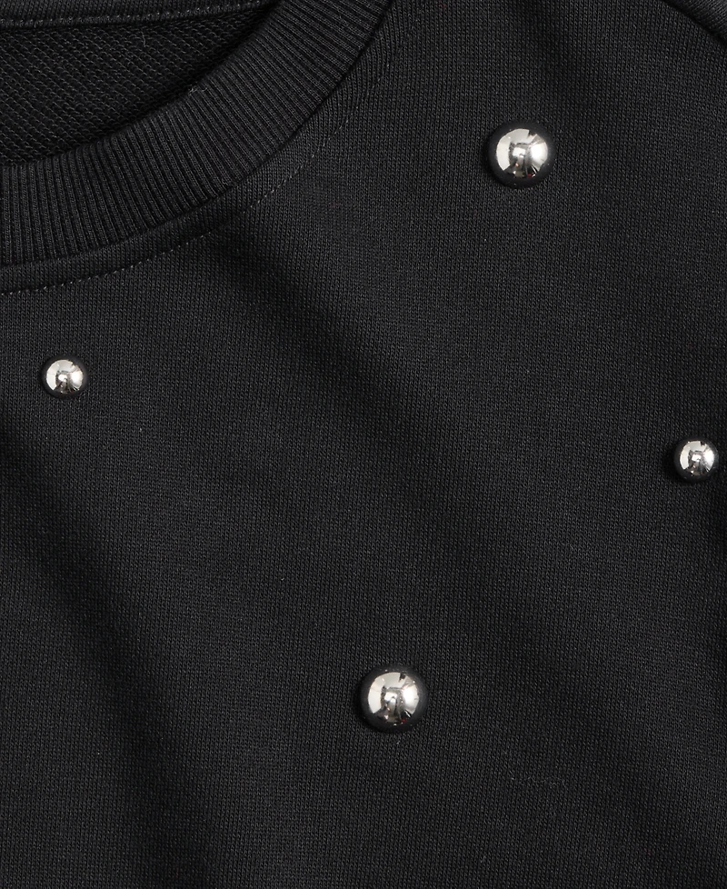 I.n.c. International Concepts Women's Studded French Terry Sweatshirt, Macy's Exclusive