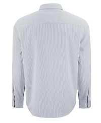 Cutter & Buck Men's Skyline Epic Confidence Recycled Pinstripe Long Sleeve Dress Shirt