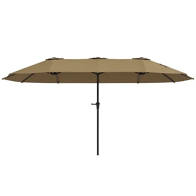 Outsunny 13 ft. Extra Large Patio Umbrella, UPF30+ Double