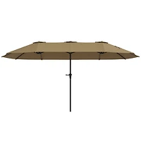 Outsunny 13 ft. Extra Large Patio Umbrella, UPF30+ Double