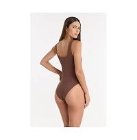 The Noli Shop Womens Loren Bodysuit - Pearl