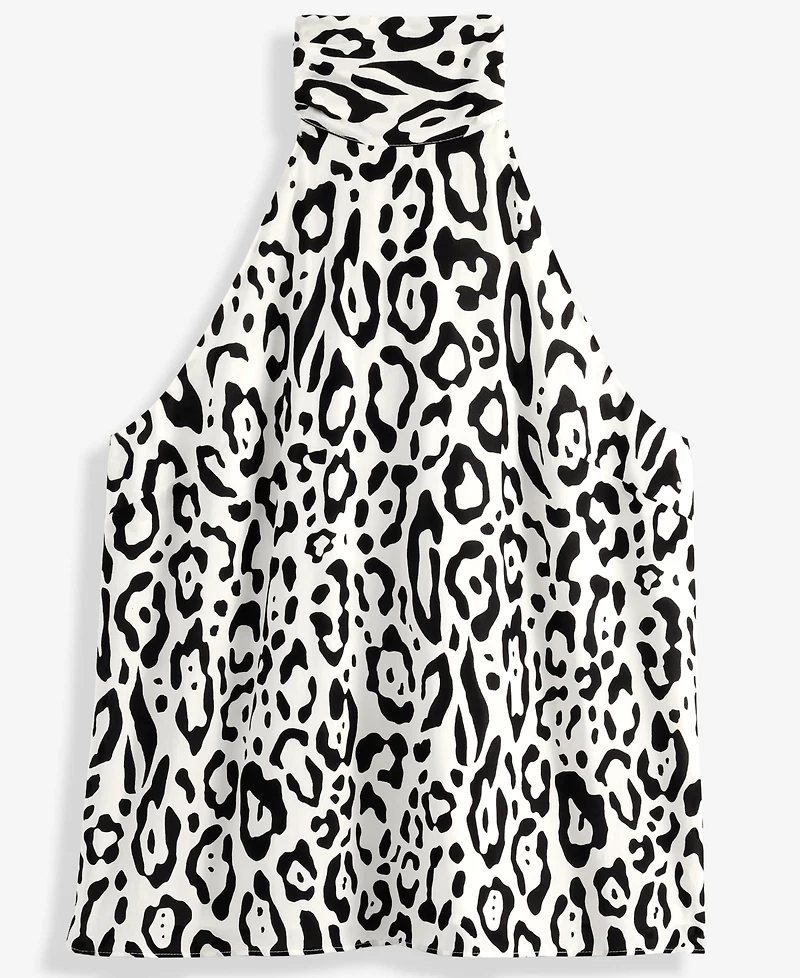 I.n.c. International Concepts Women's Printed Tie-Neck Halter Top, Macy's Exclusive