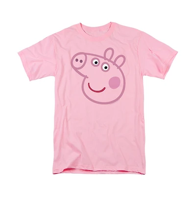 Logovision Men's Peppa Pig Pink Out Face T Shirt