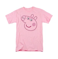 Logovision Men's Peppa Pig Pink Out Face T Shirt