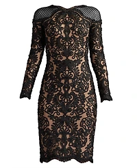 Tadashi Shoji Women's Nerra Embroidered Illusion Dress