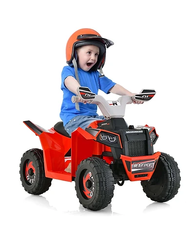 Costway Kids Ride on Atv 4 Wheeler Quad Toy Car 6V Battery Powered Motorized Toy