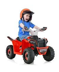 Costway Kids Ride on Atv 4 Wheeler Quad Toy Car 6V Battery Powered Motorized Toy