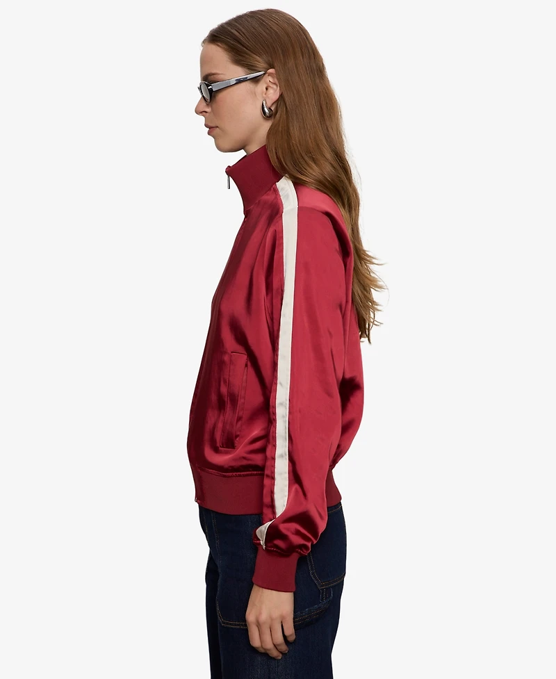 Sanctuary Women's Long Sleeve Satin Track Jacket