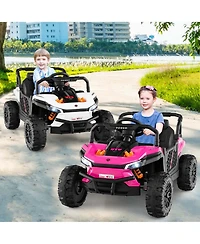 12V Kids Ride on Truck with Parental Remote 3 Speeds & Reverse Forward Function