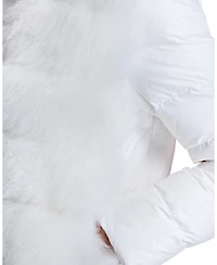 Julia & Stella by Maximilian Women's Cashmere Goat Trimmed Puffer Jacket