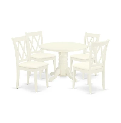 East West Furniture Dining Room Set Linen White