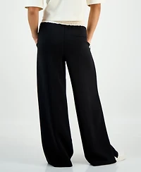 I.n.c. International Concepts Petite Drawstring-Waist Side-Stripe Wide-Leg Pants, Macy's Exclusive