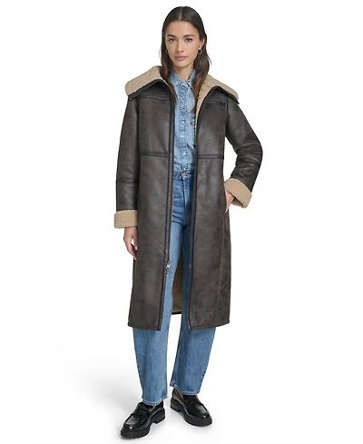 Levi's Women's Fx Shearling Funnel Coat