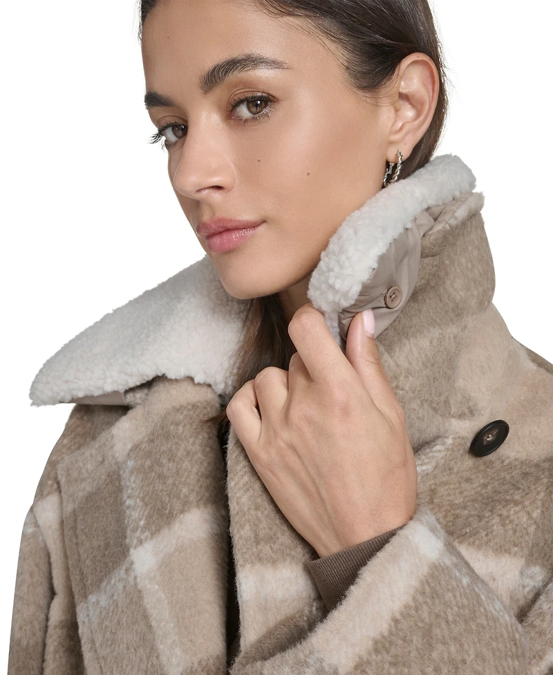 Levi's Women's Plaid Peacoat