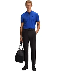 Boss by Hugo Men's Cotton-Pique Zip-Neck Polo
