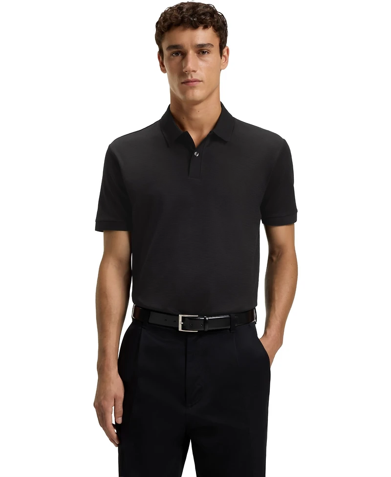 Boss by Hugo Men's Mercerised-Cotton Polo Shirt