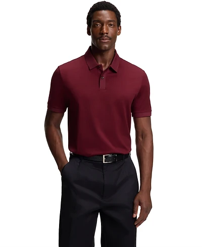 Boss by Hugo Men's Mercerised-Cotton Polo Shirt
