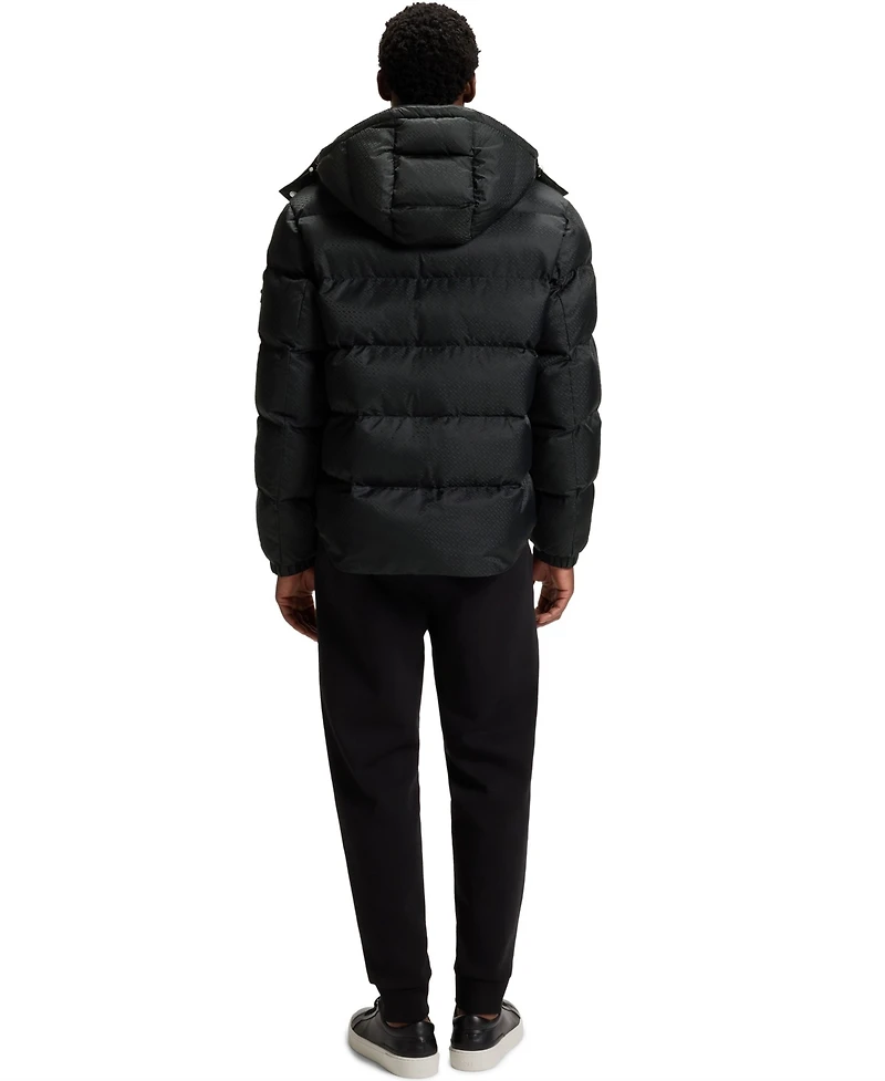 Boss by Hugo Men's Water-Repellent Jacquard Jacket