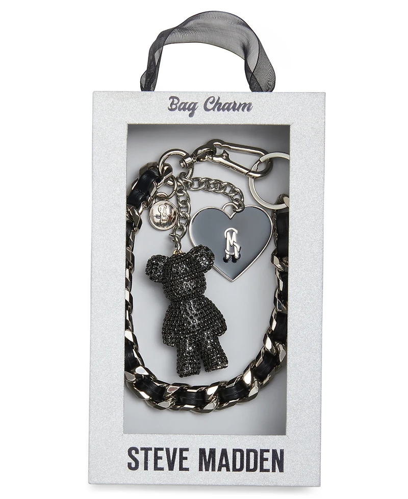 Steve Madden Boxed Rhinestone Heart and Bear Charms