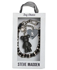 Steve Madden Boxed Rhinestone Heart and Bear Charms
