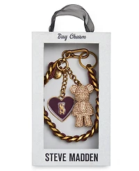 Steve Madden Boxed Rhinestone Heart and Bear Charms