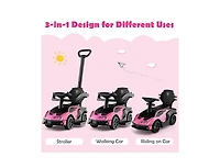 Boyel Living 3-in-1 Licensed Lamborghini Ride on Push Car with Handle Guardrail