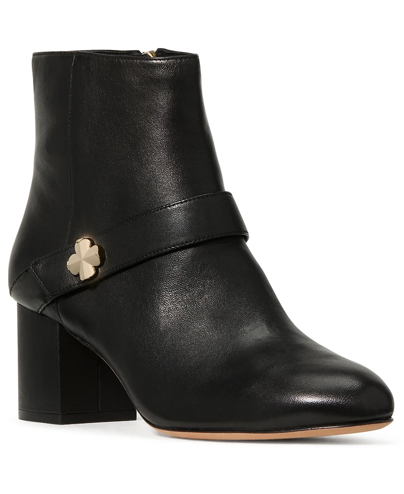 kate spade new york Women's Decorative Flower Block Heel Ankle Booties