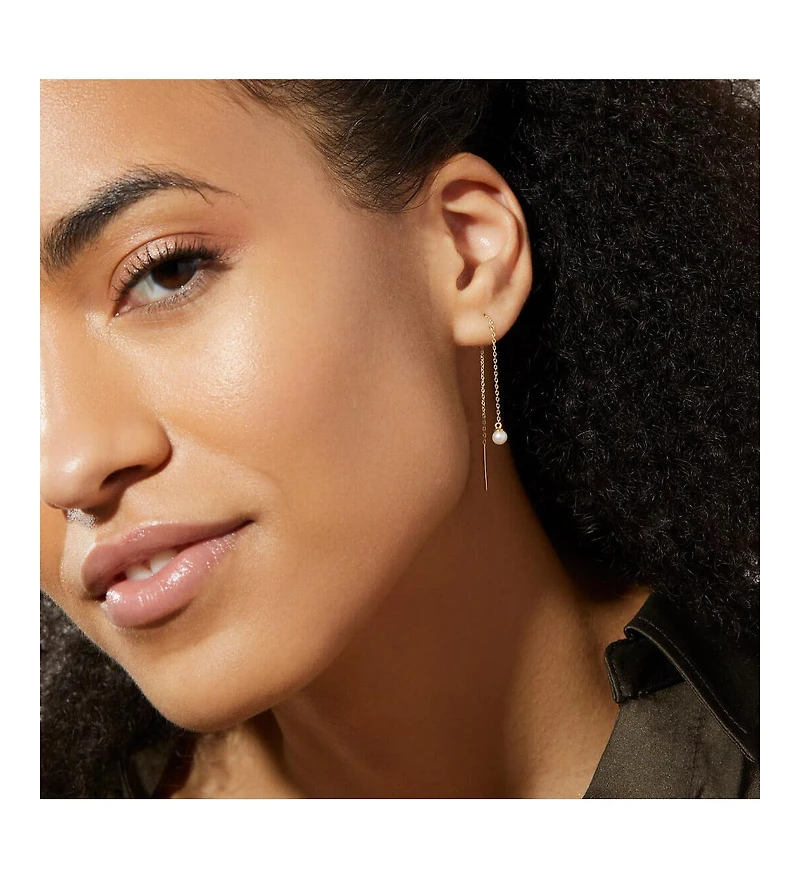 Ana Luisa Pearl Threader Earrings - Abrielle