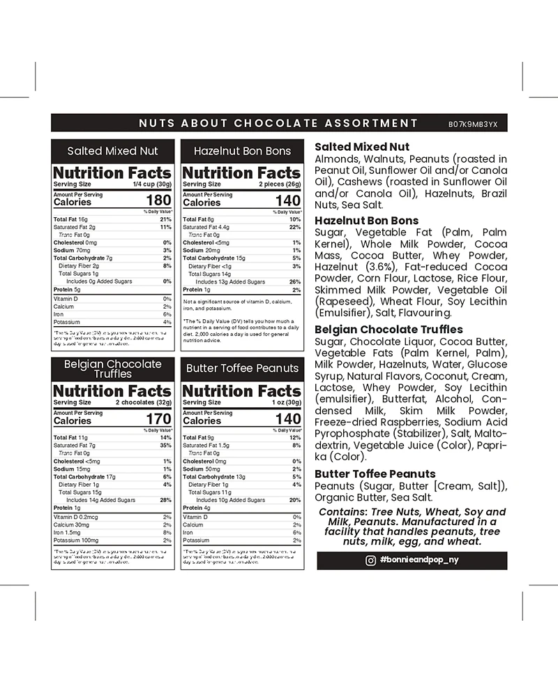 Bonnie & Pop Holiday Mixed Copper Gift Tin, 7 Sections