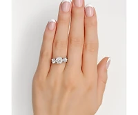 Three Stone Cubic Zirconia Ring for Women