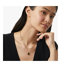 Ana Luisa Layered Necklace Set - Temple Green