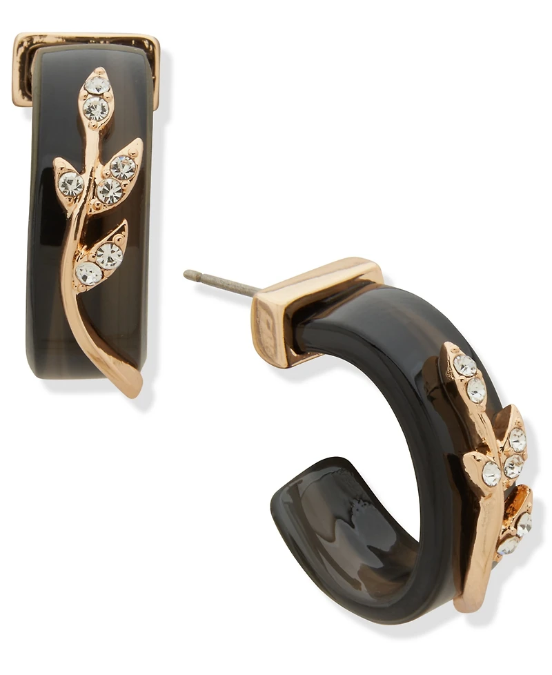 lonna & lilly Pave Branch Hoop Earrings