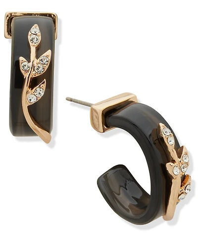 lonna & lilly Pave Branch Hoop Earrings