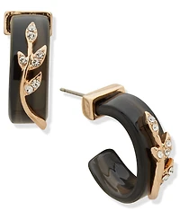 lonna & lilly Pave Branch Hoop Earrings