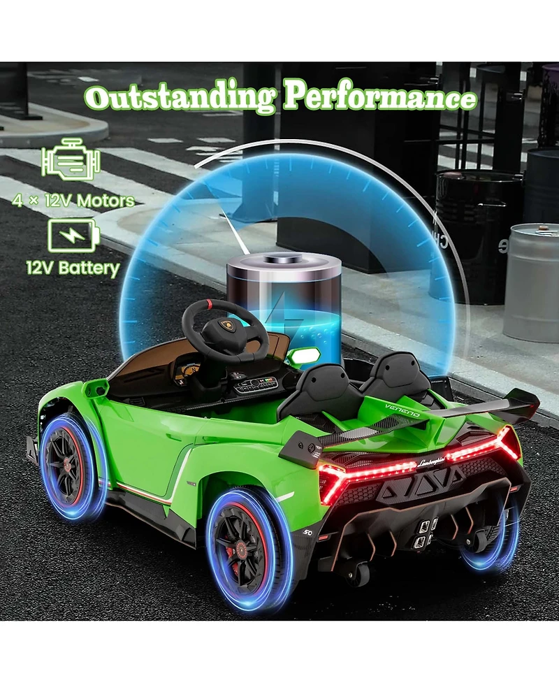 Licensed Lamborghini 4WD Kids Ride-on Sports Car 12V Electric Vehicle with Remote